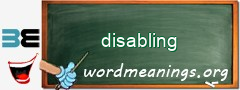 WordMeaning blackboard for disabling